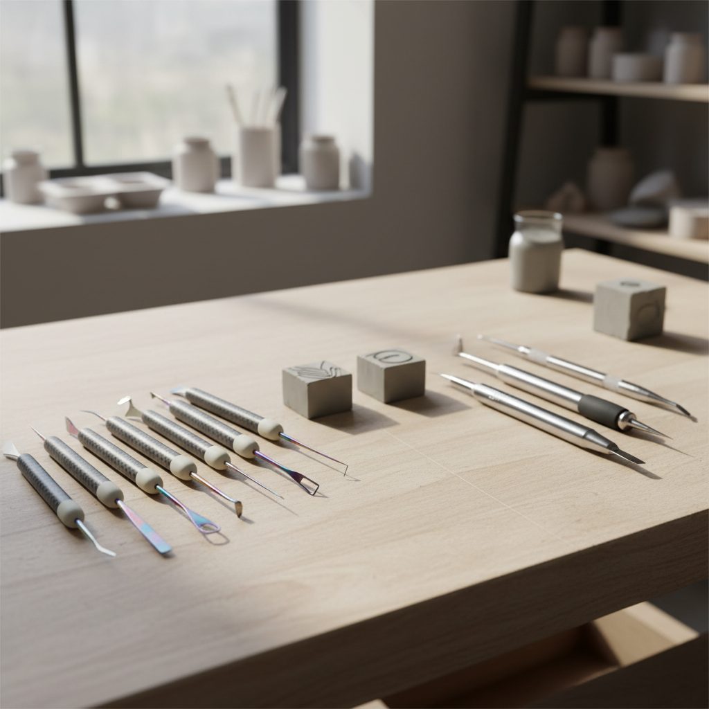 Realistische foto passend bij Wat is het verschil tussen titanium en stalen modelleerinstrumenten? v
