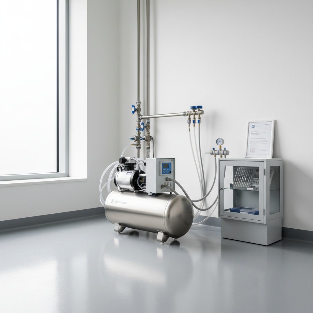 Realistische foto passend bij Welke regelgeving geldt voor compressoren in de tandheelkunde? voor we